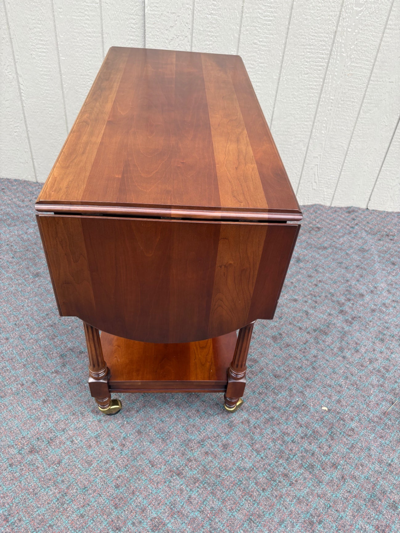 67976  Statton Cherry Drop Leaf Server with Brass Hardware