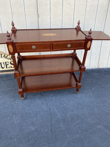 64899 Inlaid BOMBAY Mahogany Sideboard Server Cabinet