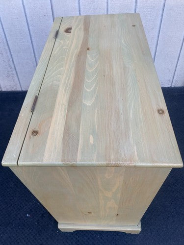 65085 Hand Painted Artist Signed Blanket Storage Chest w/ Drawer