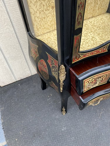 65346   Louis XV Glass Decorator Curio China Cabinet