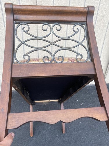 64841    Decorator Window Bench Stool with scrolled iron Sides