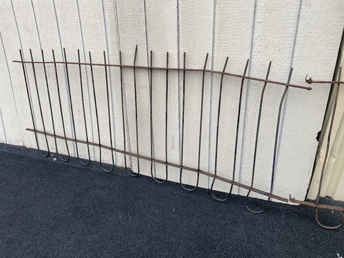 GARDEN 02:  20 feet  x 36" High  Victorian Wrought Iron Fencing Fence 3 sections