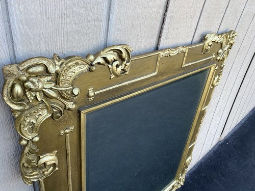 64893  Fancy Wood and Gesso Gold  Accent Mirror