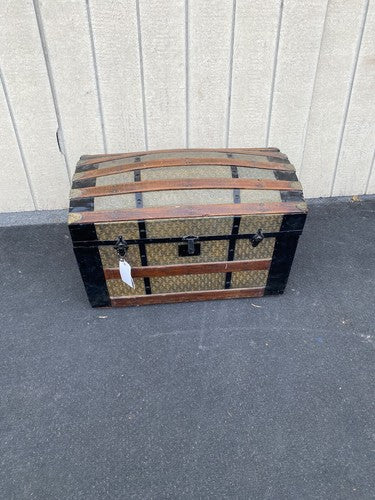 65518   Antique Dome Top Trunk Storage Chest