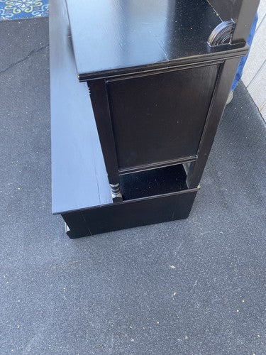 65374 Antique Victorian Ebony Vanity Dressing Mirror RARE FIND