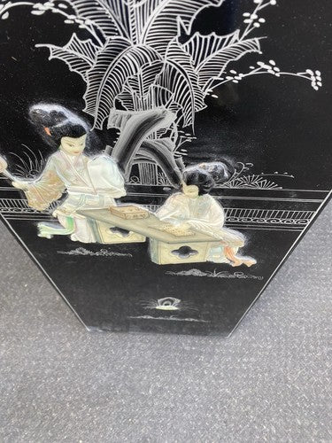 66308 Oriental Plant Pedestal Stand Lamp Table