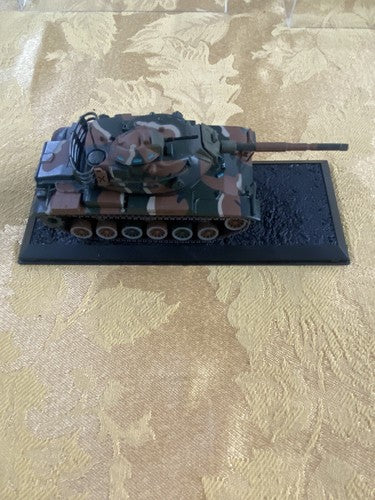 ES 48  :   3 Diecast Military Tanks with showcases  6 1/4" x 2 1/2" x 2 1/2"H