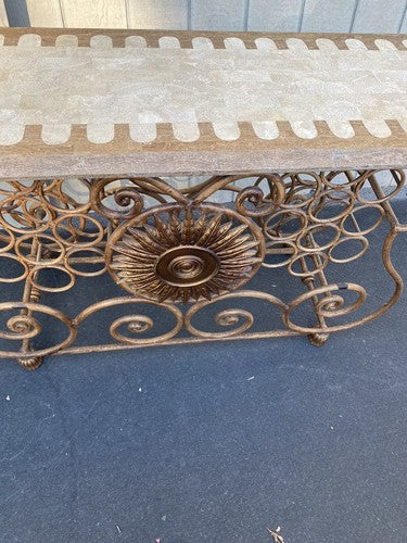 65973 Quality Wrought Iron Wine Rack Sideboard Server