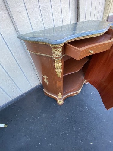 65106 Marble Top Figural Console Table Stand Sideboard Server