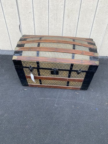 65518   Antique Dome Top Trunk Storage Chest