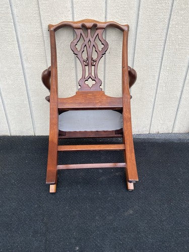 65881  GEORGIAN Furnishings Chippendale Armchair Chair Solid Mahogany