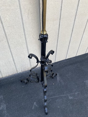 65615  Adjustable Iron Antique Piano Lamp w/ Shade