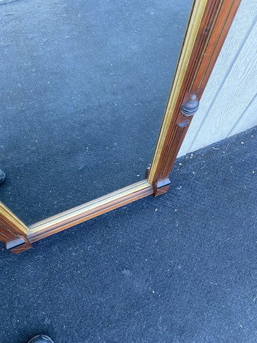 66313 Antique Victorian Walnut Mirror