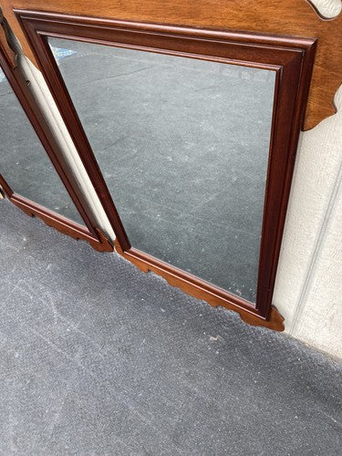 65364  Pair WELLINGTON HALL Solid Mahogany Chippendale Mirror s