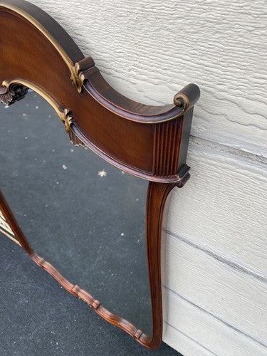 65075 Mahogany Wall Mirror In Fancy Picture Frame