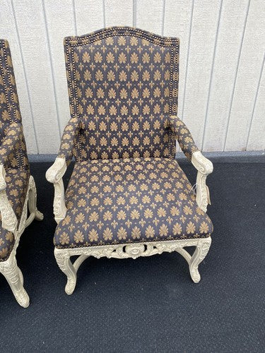 61185  Pair Romantic Shabby Armchair Chair s