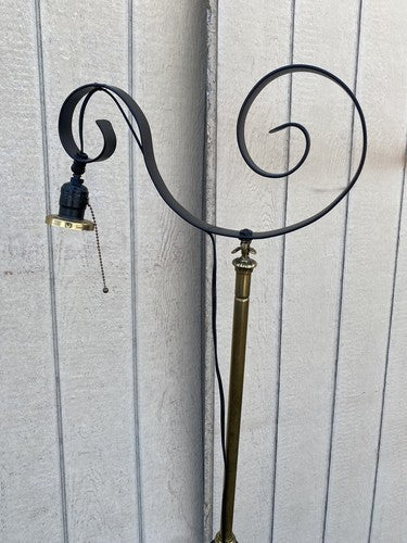 65615  Adjustable Iron Antique Piano Lamp w/ Shade