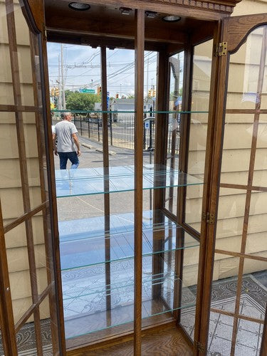 65589 Oak Curio China Cabinet