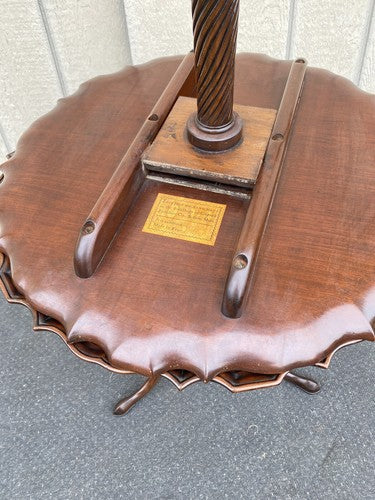66324 CHARAK Furniture PAIR Mahogany Tilt Top Lamp Table Stand s