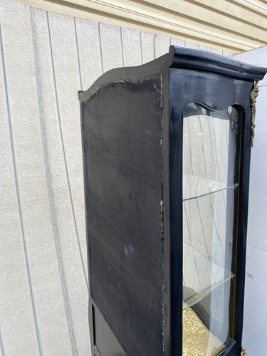 65346   Louis XV Glass Decorator Curio China Cabinet