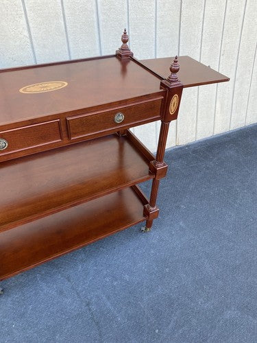 64899   Inlaid BOMBAY Mahogany Sideboard Server Cabinet