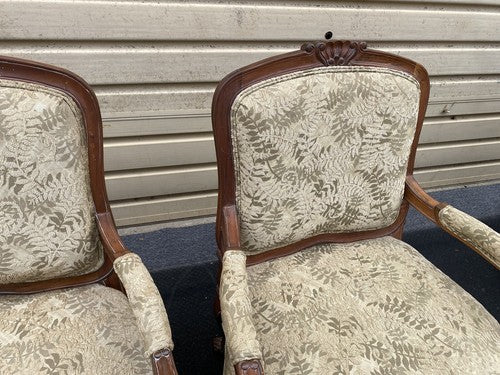 65776  Pair SAM MOORE Bergere Armchair Chair s