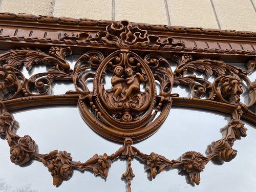 66238 Large Decorator RIO Furniture Fancy Mirror with Cherub s