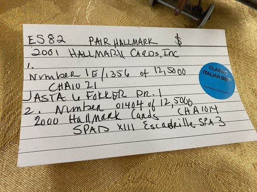 ES 1000:   2  Hallmark Military Airplanes Planes Bi Plane s