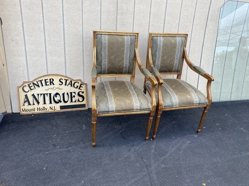 64695 Pair Ethan Allen Heppelwhite Armchairs