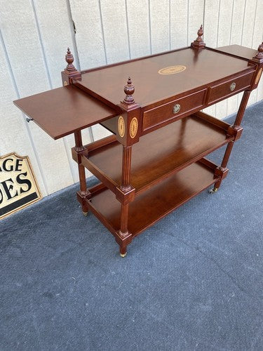 64899   Inlaid BOMBAY Mahogany Sideboard Server Cabinet