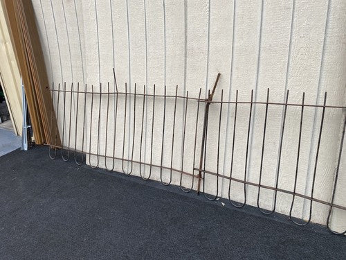 GARDEN 02:  20 feet  x 36" High  Victorian Wrought Iron Fencing Fence 3 sections