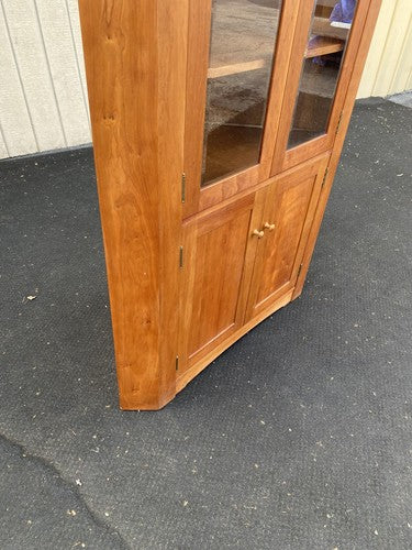 64298 Solid Cherry Corner China Cabinet