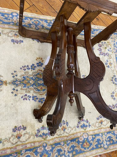 64811 Antique Victorian Walnut Lamp Table Stand