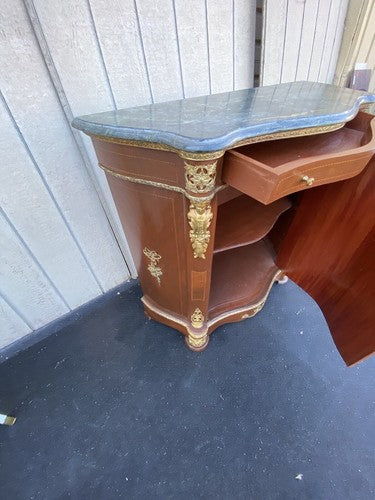 65106 Marble Top Figural Console Table Stand Sideboard Server