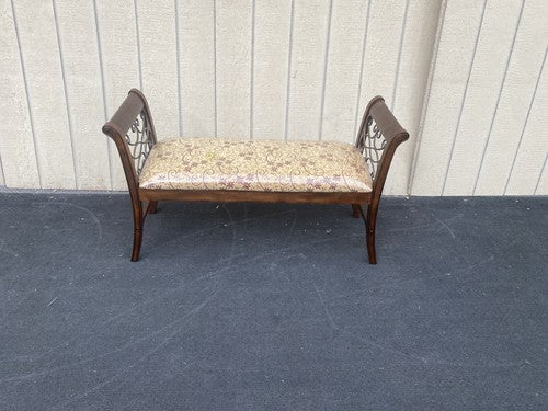 64841    Decorator Window Bench Stool with scrolled iron Sides