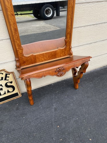 64707  Victorian Hall Mirror with Stand  Table  Pier Mirror