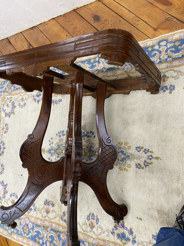 64811 Antique Victorian Walnut Lamp Table Stand