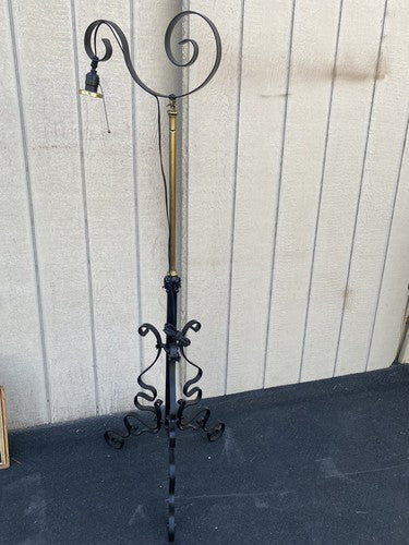 65615  Adjustable Iron Antique Piano Lamp w/ Shade