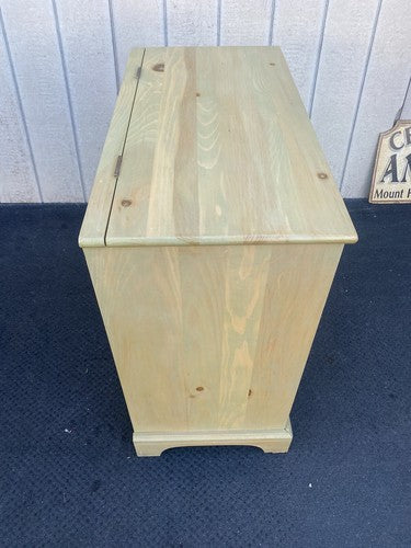 65085 Hand Painted Artist Signed Blanket Storage Chest w/ Drawer