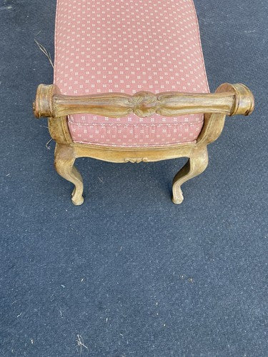 65935  French Country Louis XV window Bench Ottoman