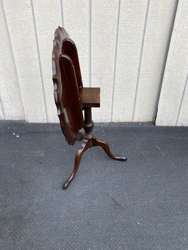 66324 CHARAK Furniture  PAIR   Mahogany Tilt Top Lamp Table Stand s