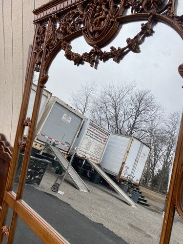 66238 Large Decorator RIO Furniture Fancy Mirror with Cherub s