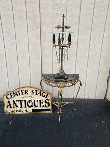 66213 Super Quality RARE Antique Candelabra Table Lamp Light