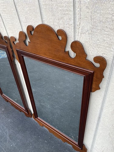 65364  Pair WELLINGTON HALL Solid Mahogany Chippendale Mirror s