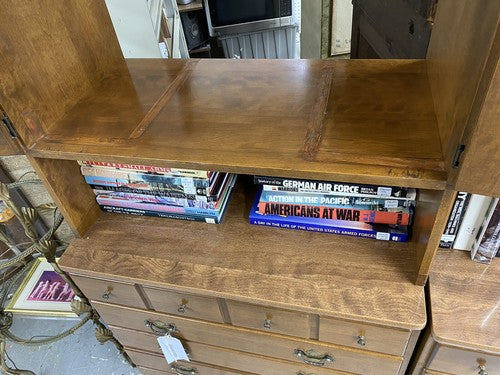 65542 Ethan Allen Cabinet with Bookcase top