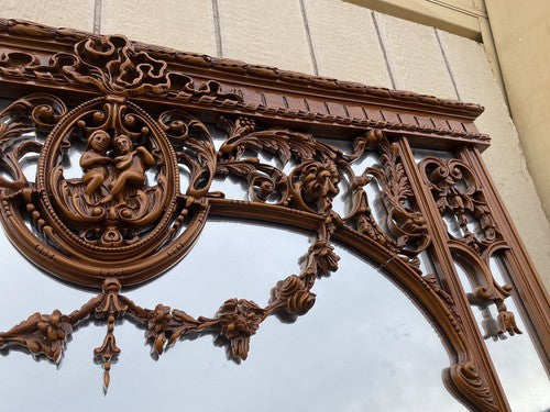 66238 Large Decorator RIO Furniture Fancy Mirror with Cherub s