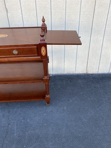 64899   Inlaid BOMBAY Mahogany Sideboard Server Cabinet