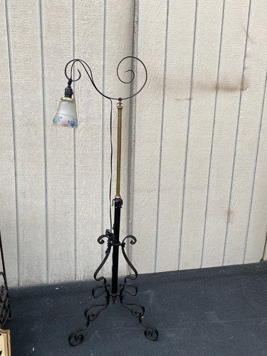 65615  Adjustable Iron Antique Piano Lamp w/ Shade