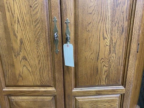 62857 Oak Corner Cabinet Television Stand Entertainment Cabinet