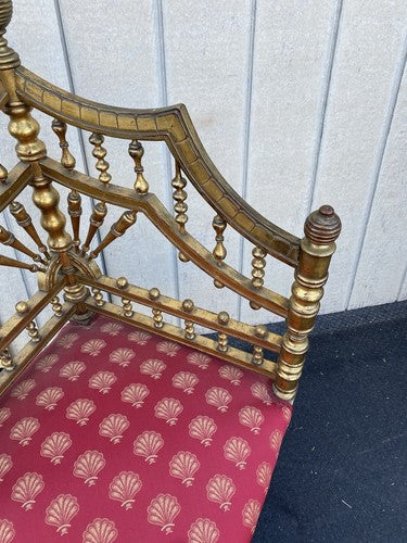 66148 Antique Victorian Stick and Ball Corner Chair